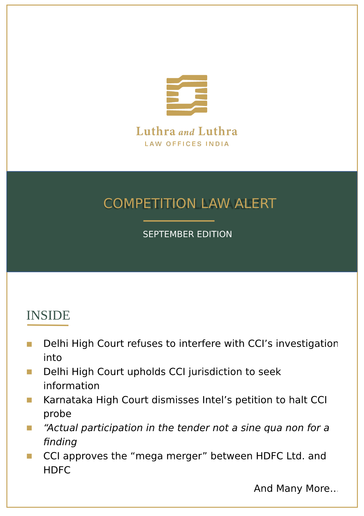 Competition Law Newsletter